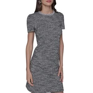 Karl Lagerfeld Paris Knit Tweed A Line Dress